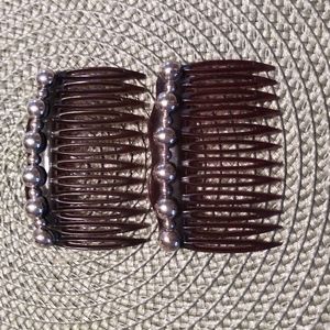 Pair of Sterling Silver Hair Combs